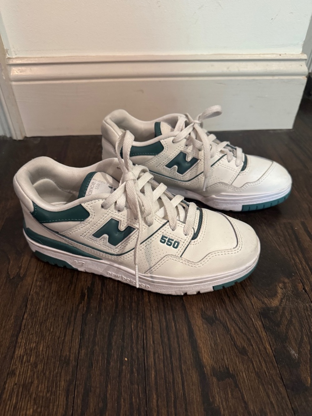 New Balance 550 White/team forest green - Picture 4 of 6